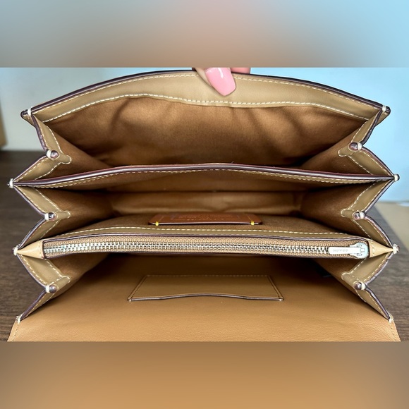 Coach 1941 Riley Top Handle 22 In Signature Canvas in Sand Taupe - Picture 8 of 12